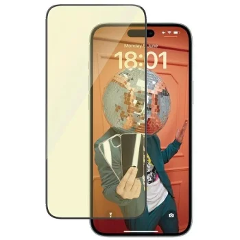 PanzerGlass Ultra-Wide Fit Tempered Glass with Glare and Blue Light Filter with Positioner for iPhone 15 Plus