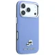 Karl Lagerfeld Grained Heads Metal MagSafe dėklas telefonui iPhone 18 Pro Max / 17 Pro Max, mėlynas