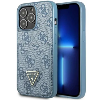 Guess 4G Triangle Logo Cardslot Case for iPhone 13 / 13 Pro - Blue