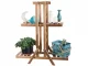 Three-Tier Wooden Plant Stand for Indoor Plants, Brown