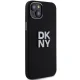 DKNY iPhone 15 / 14 / 13 Case Liquid Silicone Metal Logo, Black