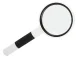 Classic Handheld Magnifying Glass 6x with 65mm Lens, Black and White