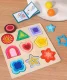 Wooden Montessori Shape Sorter Puzzle Educational Toy, 30x30 cm