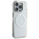 Guess IML Metal Colored Circle MagSafe Case for iPhone 16 Pro - White