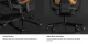 Ergonomic Office Chair with Headrest and Footrest, Black and Orange