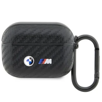 BMW AirPods Pro Case Carbon Double Metal Logo, Black