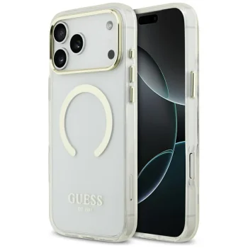 Guess Metal Outline MagSafe Phone Case Cover iPhone 17 Pro Max - Gold