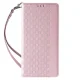 Flip Wallet Case for Samsung Galaxy S23+ with Stand and Wrist Lanyard, Pink