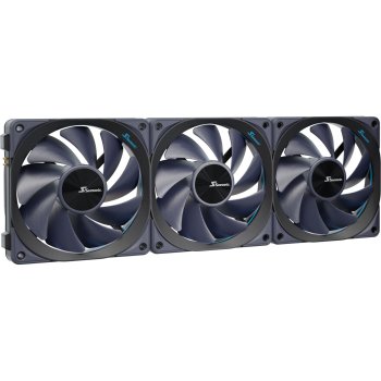 Seasonic MagFlow SF-12025MF-P 120 mm Fan Kit (3-Pack), Black
