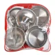 Iso Trade ZG23444 Kids Metal Pots and Pans Play Set, 13 Pieces
