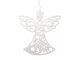 Christmas Tree Ornaments Glitter Angels, 3 pcs, White