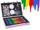 Art set for kids in carry case, 145 pieces, pink