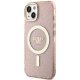 Guess iPhone 14 Plus Case Glitter Gold MagSafe, Pink