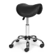 Adjustable Swivel Saddle Stool with Wheels ModernHome, Black