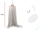 Grey Bed Canopy – Hanging Tipi Tent for Kids Room
