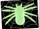 Halloween Decoration Large Spiders, Fluorescent, 11 cm, 2 pcs, Green