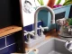 Children Kids Toy MDF Wooden Kitchen With Accessories LOFT, 96cm