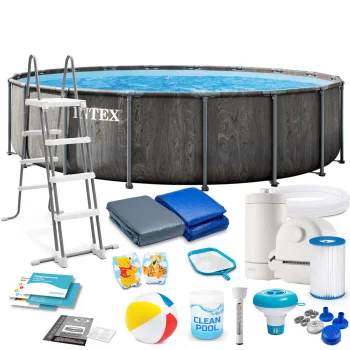 Karkasinis baseinas Intex 26744ND 549 x 122 cm su siurbliu ir priedais