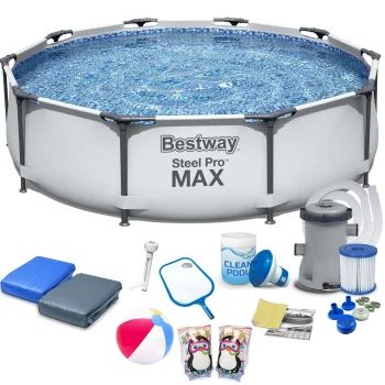 Bestway 56406 Power Steel Frame Pool 305 x 76 cm with Accessories