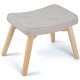 Norse Sofotel Upholstered Footstool, Light Grey