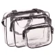 Clear Travel Toiletry Bags Waterproof Makeup Organizers, 3 Pack
