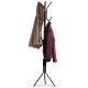 ModernHome Standing Metal Coat Rack with 11 Hooks, Black
