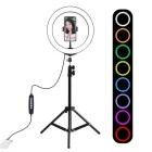Puluz LED RGB Vlogging Ring Photo Video Light Lamp 30cm + Tripod Mount 1.1 m