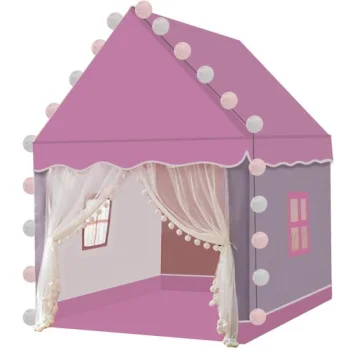 Kruzzel 22653 Kids Play Tent with LED Lights, Pink