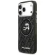 Karl Lagerfeld IML Glitter Karl & Choupette MagSafe Case for iPhone 17 Pro Max, Black