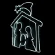 LED Neon Nativity Scene Christmas Light Decoration 85x75 cm, Cool White