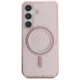 Guess Glitter Circle Classic Logo MagSafe Case for Samsung Galaxy S25 Pink