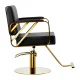 Gabbiano Genua Hairdressing Chair, Black/Gold