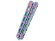 Butterfly Knife Trainer with Blunt Blade for Practice, Rainbow