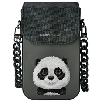 Nimmy Big Eyed Pet 2.0 Panda Phone Bag, Black