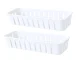 Fridge Organizer with 2 Drainer Baskets Food Storage Container, Clear