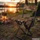 Folding Fishing Chair with Backrest and Cooler Bag