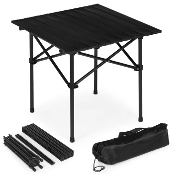 MultiGarden Folding Camping Table 53x55 cm, Black