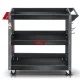 Humberg HM-515 Tool Cart, 3-Tier Rolling Utility Cart for Workshops, 300 kg Capacity