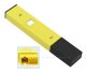Electronic Water pH Meter with ATC and LCD Display, yellow-black