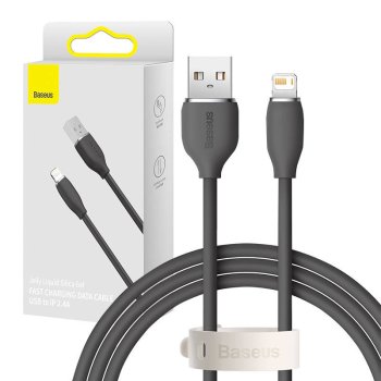 USB to Lightning Cable Baseus Jelly CAGD000001 2.4A 1.2m Black