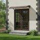 Door Canopy 100x80 cm Polycarbonate Awning for Entrance MultiGarden
