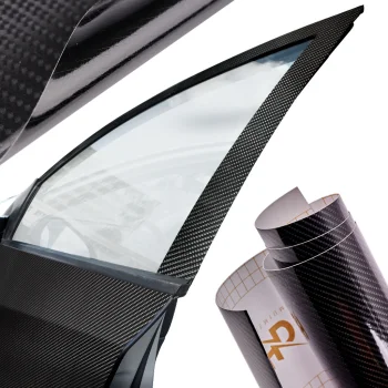 5D Carbon Fiber Vinyl Wrap Roll 1.52x18m, Black