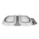 Foldable Baby Bathtub with Thermometer and Infant Support Pillow, Grey