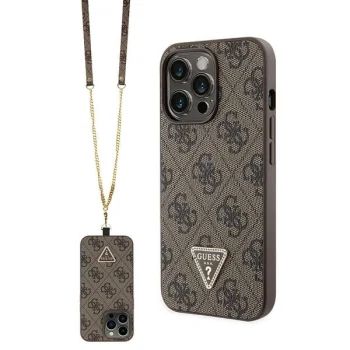 Guess iPhone 13 / 13 Pro Case Crossbody 4G Metal Logo, Brown