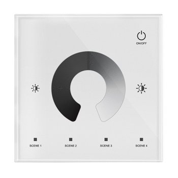 Touch Panel LED Dimmer T1 2-Channel 12-48V Glass Wall Controller