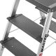 Hailo Master D70 Double-Sided Folding Step Stool, 2x3 Steps