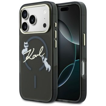 Karl Lagerfeld IML Choupettes Karl Script Logo MagSafe Phone Case Cover iPhone 17 Pro - Black