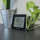 Ruhhy 19161 Thermometer and Hygrometer with Clock, Black/White