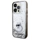 Karl Lagerfeld iPhone 14 Pro Max Case Liquid Glitter Choupette, Transparent