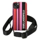 Karl Lagerfeld Color Stripes Strap Case for iPhone 14, Pink